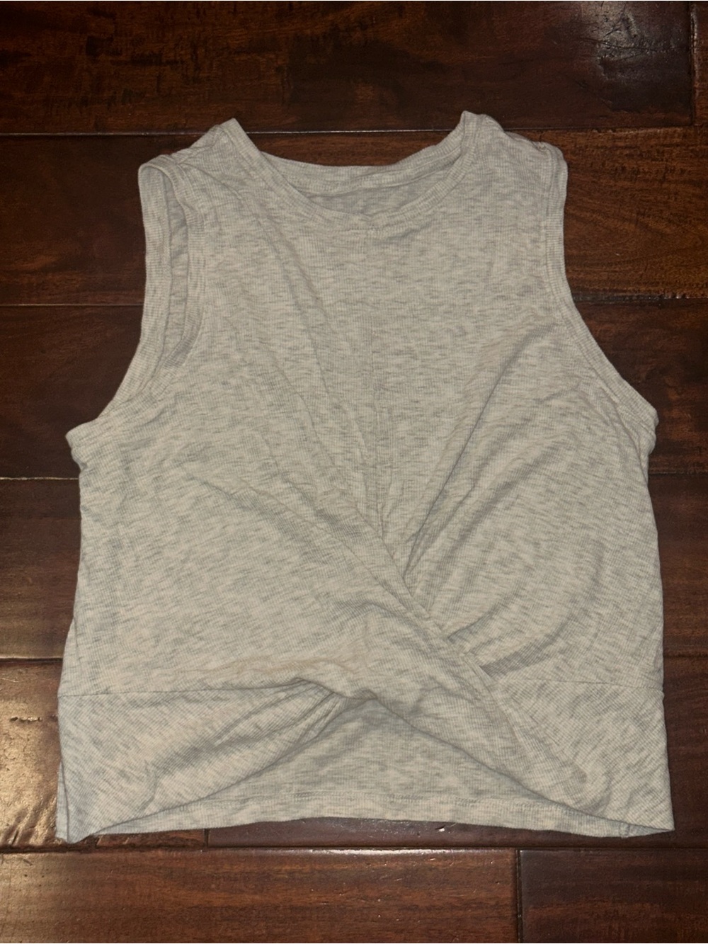 NWOT All in Motion Women’s Light Gray Sleeveless Twist-Front Tank Top